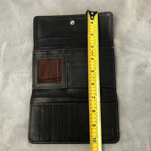 NWOT The Trend Long Italian Black Leather Wallet - Picture 11 of 11